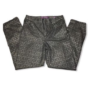 Gloria Vanderbilt Black/Silver Amanda Jean size 12